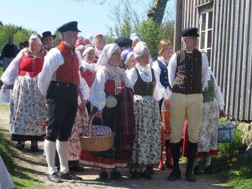 Eine schwedische Bauernhochzeit im Mai, Dorf Äskhult, Kungsbacka