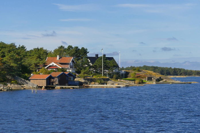 Särö am Meer in der Gemeinde Kungsbacka, Nord-Halland