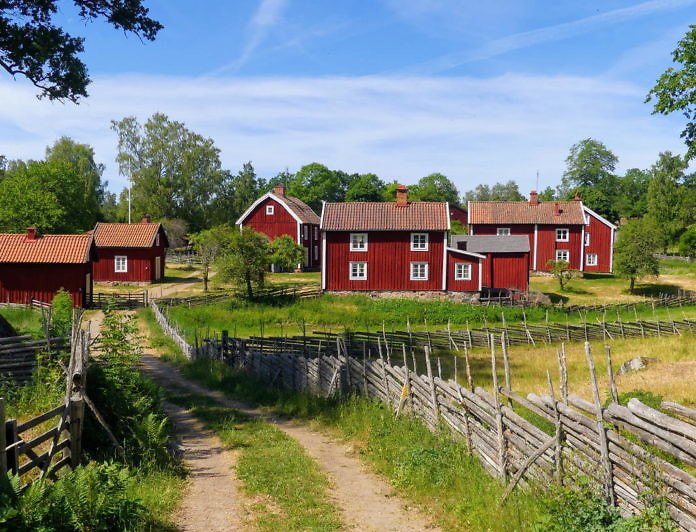 Das Dorf Stensjö by nördlich von Oskarshamn
